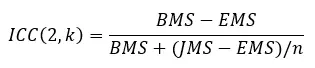 intraclass correlation reliability