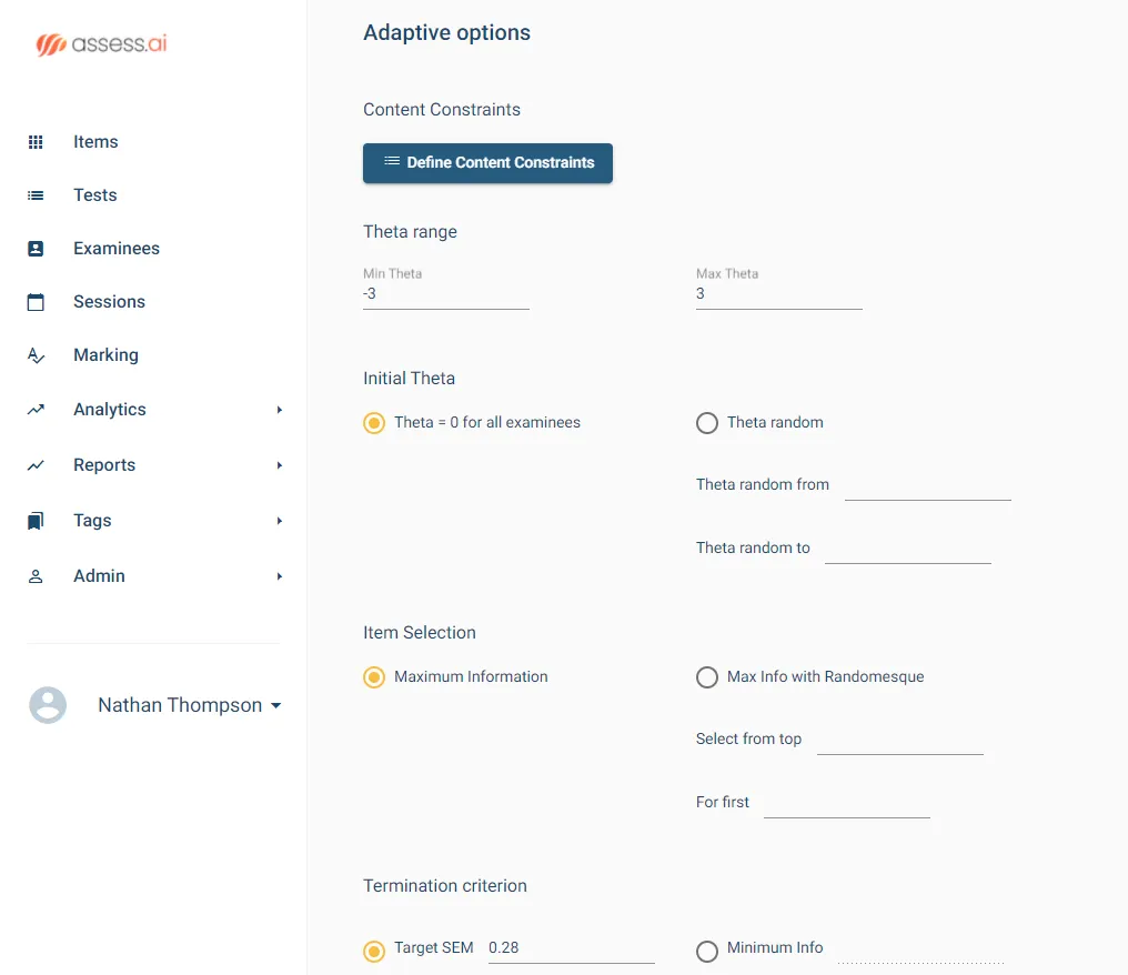 Adaptive-options Adaptive-options