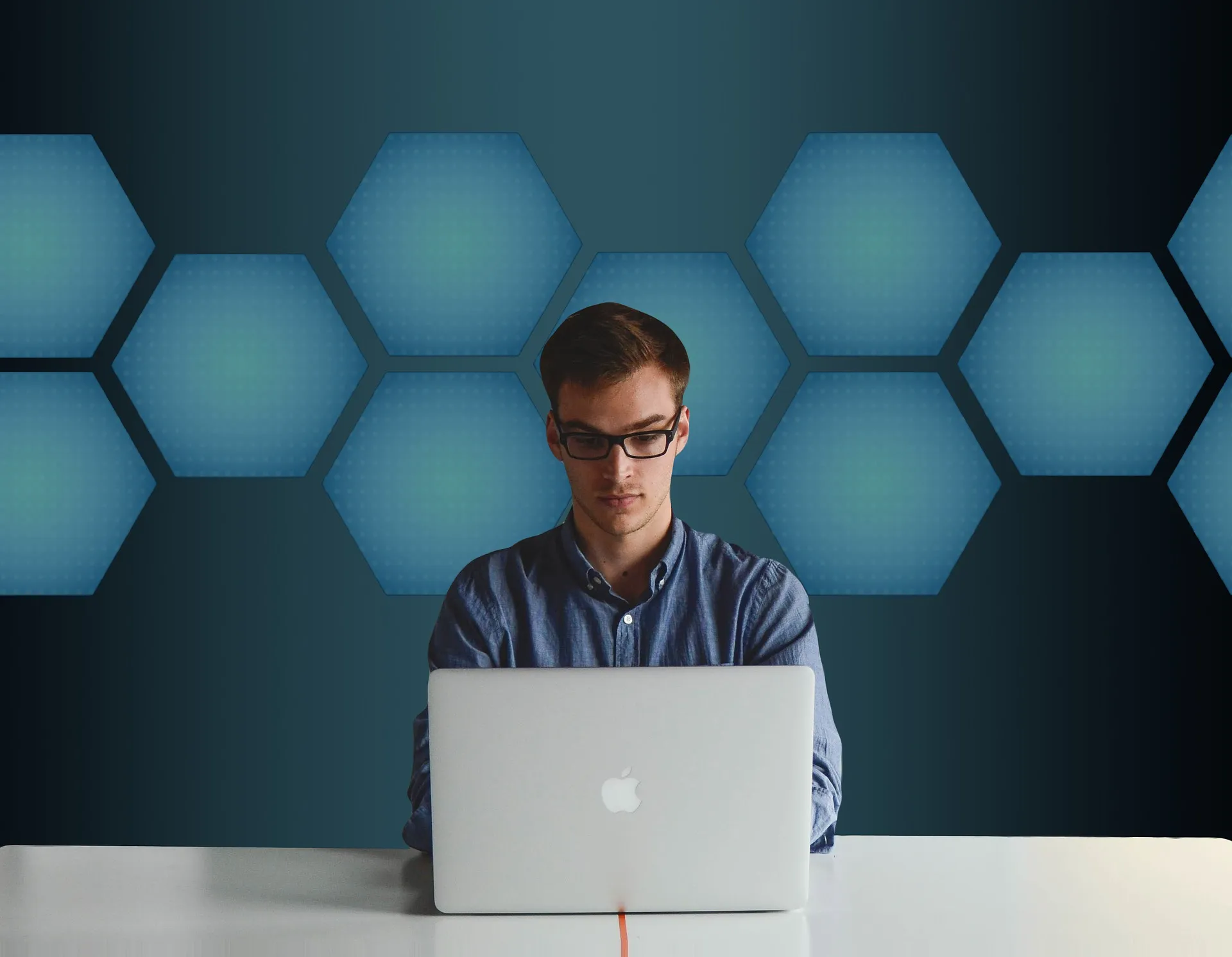 businessman working at the laptop