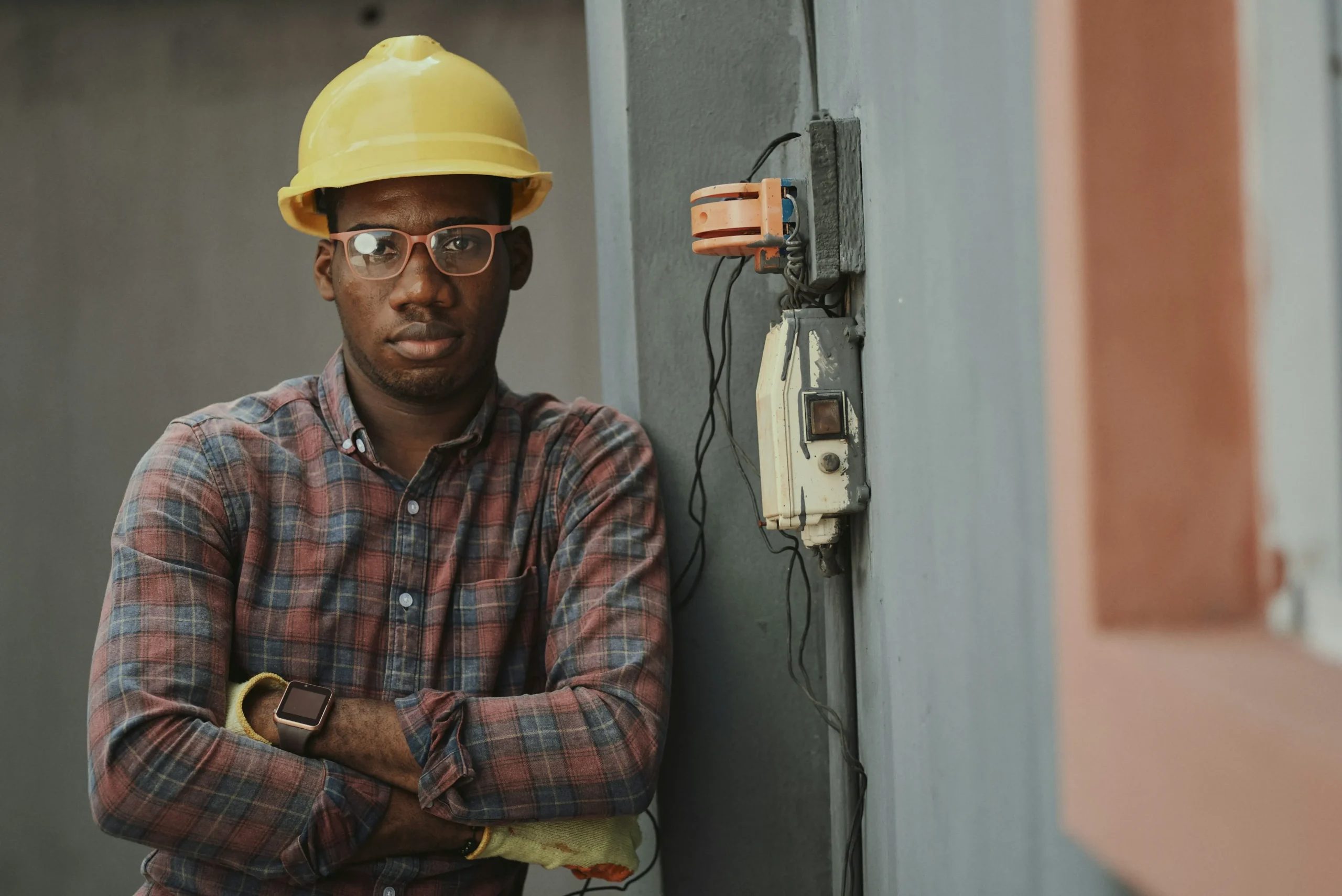 worker in hard hat worker in hard hat